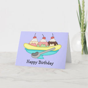 Banana Split Birthday Card