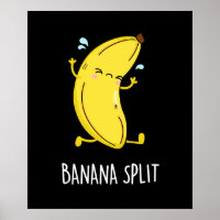 Banana Split Funny Dancing Banana Pun (Dark BG)