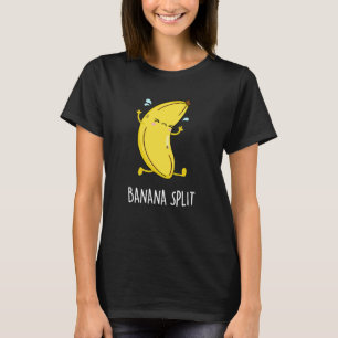 Banana Split Funny Dancing Banana Pun Dark BG T-Shirt