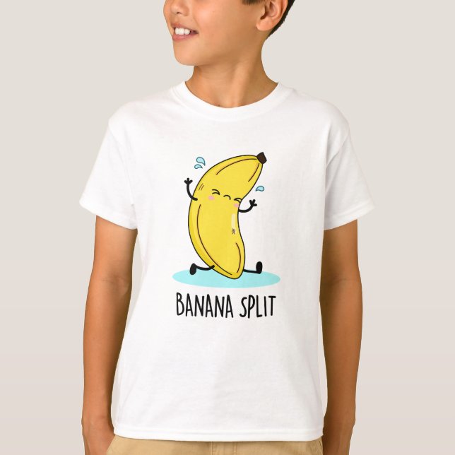Banana Split Funny Dancing Banana Pun  T-Shirt (Front)
