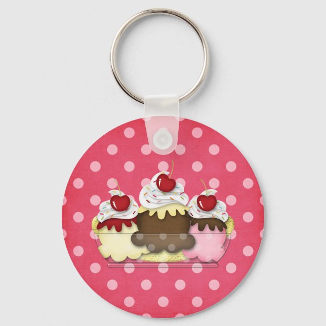 banana split keychain (Front)