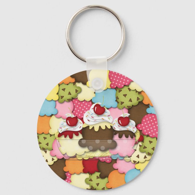 banana split keychain (Front)