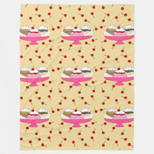 Banana Split Print Fleece Blanket