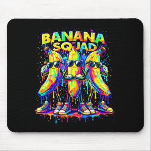 Banana squad funny drip fruit crew tropical vibe mouse pad
