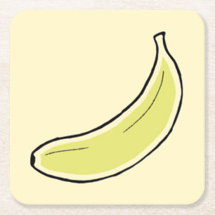 Banana Square Paper Coaster