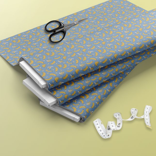 Banana Stripe Vector Pattern | Classic Blue Fabric (Creator Uploaded)