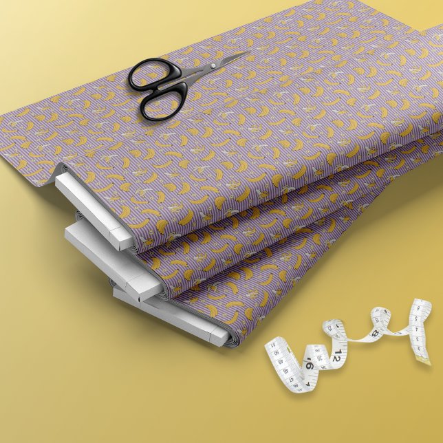 Banana Stripe Vector Pattern | Purple Fabric (Creator Uploaded)