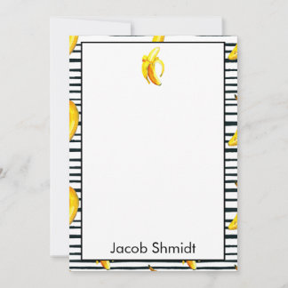 Banana Stripes Camp Stationery Thank You Card