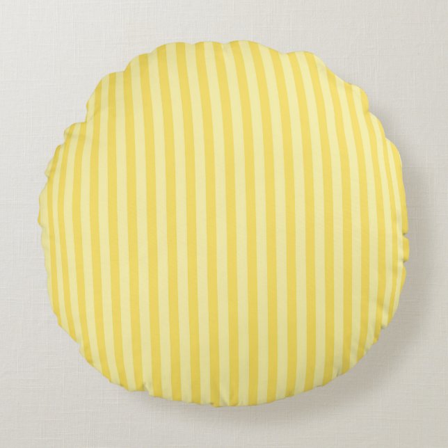 Banana Stripes  Round Pillow (Front)