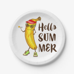 Banana Summer Paper Plate