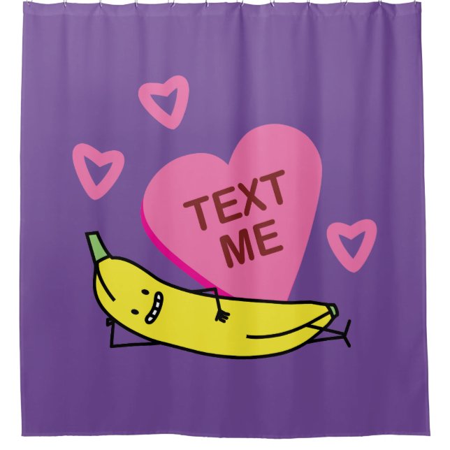 Banana Text Me Valentine smiling laying down (Front)