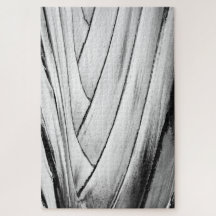 Banana Tree Bark Puzzle - Monochrome Jigsaw