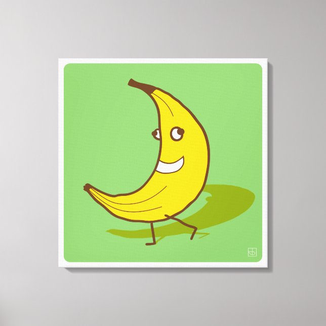 Banana Walk Don't Talk Canvas Print (Front)
