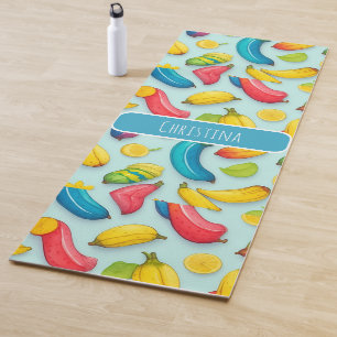 Banana Watercolor Colourful Personalized Pattern Yoga Mat