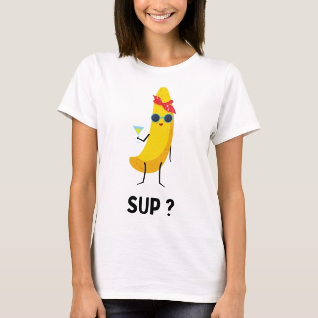 Banana with glasses fruit vegetarians vegans banan T-Shirt (Front)