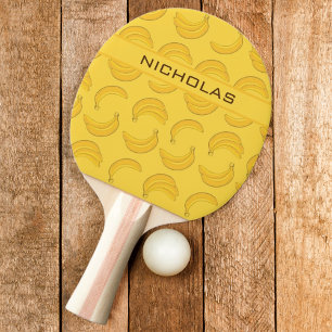 Banana with Name Ping Pong Paddle