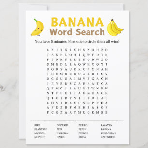 Banana Word Search Game