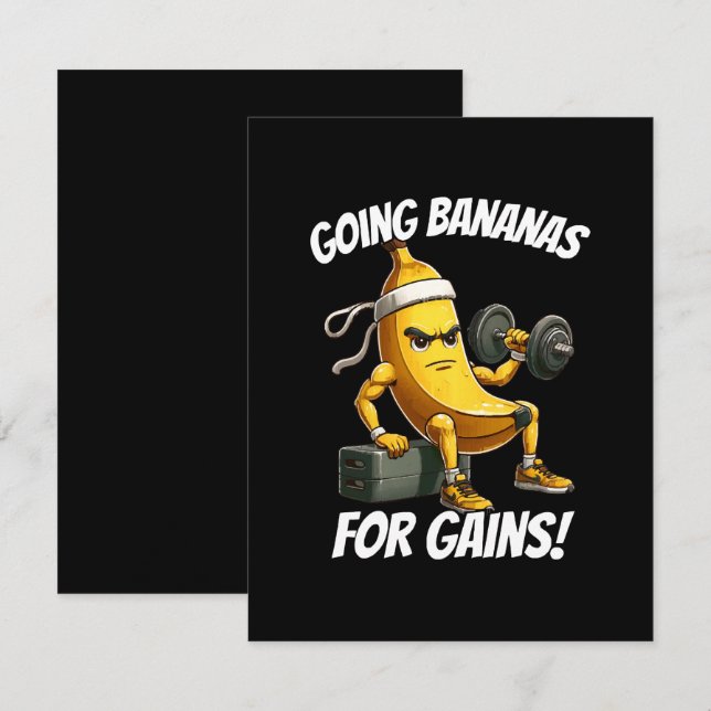 banana working out card (Front/Back)