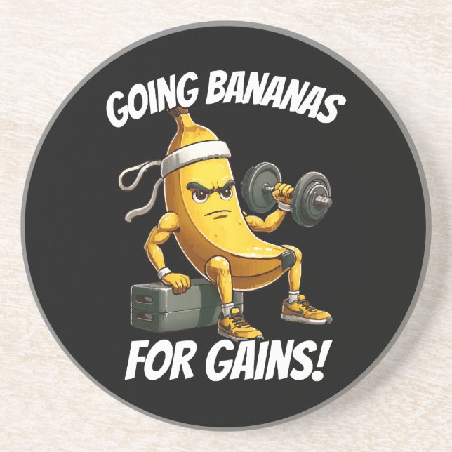 banana working out coaster (Front)