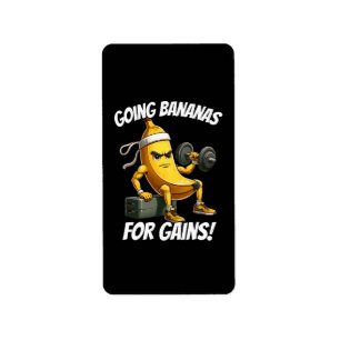 banana working out label