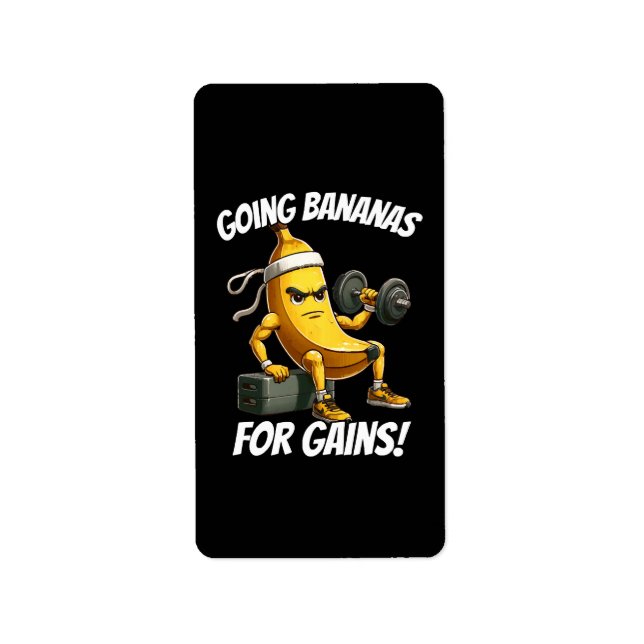 banana working out label (Front)