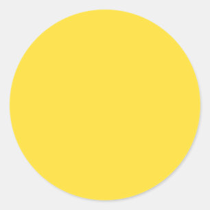 Banana Yellow Classic Round Sticker