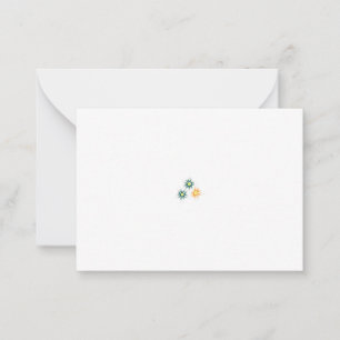 Banana Yellow, Dark Blue Green, decorative Advice Card