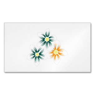 Banana Yellow, Dark Blue Green, decorative Magnetic Business Card