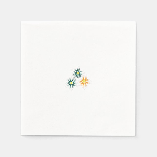 Banana Yellow, Dark Blue Green, decorative Napkin (Front)