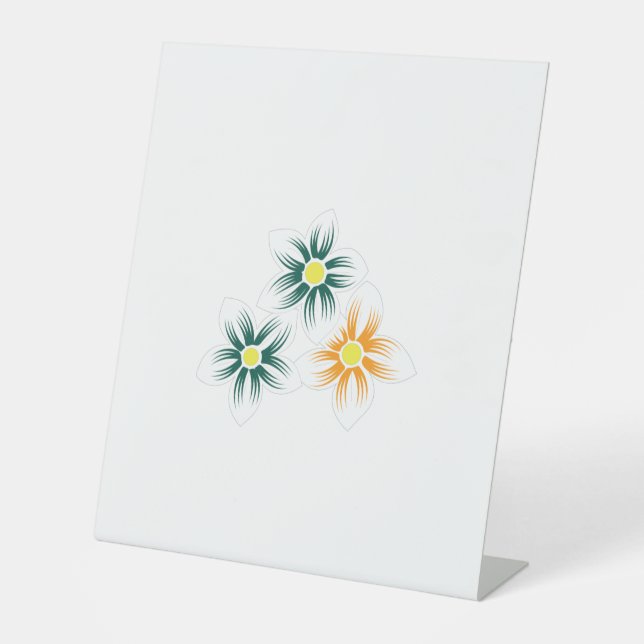 Banana Yellow, Dark Blue Green, decorative Pedestal Sign (Front)