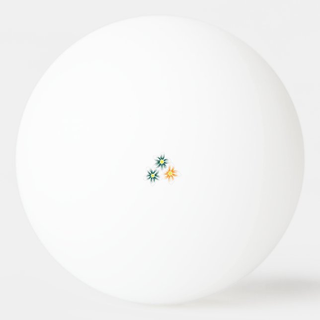 Banana Yellow, Dark Blue Green, decorative Ping Pong Ball (Front)