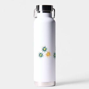Banana Yellow, Dark Blue Green, decorative Water Bottle
