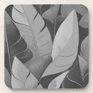 Bananarama Hawaiian Banana Leaves - Grey Coaster