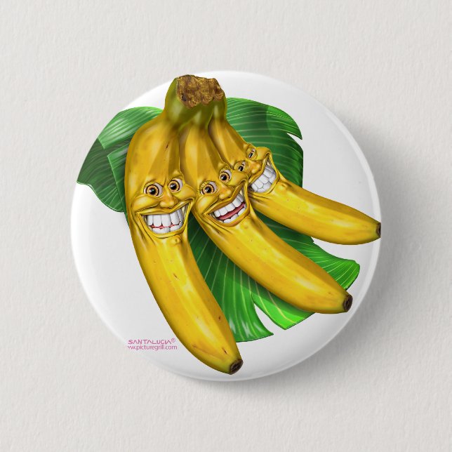 bananas 2 inch round button (Front)