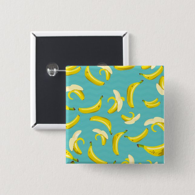 Bananas 2 Inch Square Button (Front & Back)