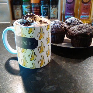 Bananas About Coffee White Background Bananas  Mug