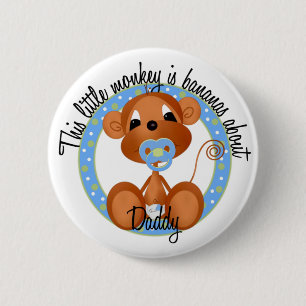 Bananas About Daddy 2 Inch Round Button