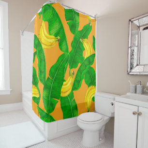 Bananas and leaves watercolor design
