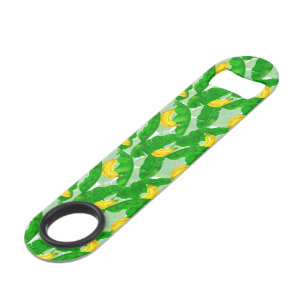 Bananas and leaves watercolor design bar key