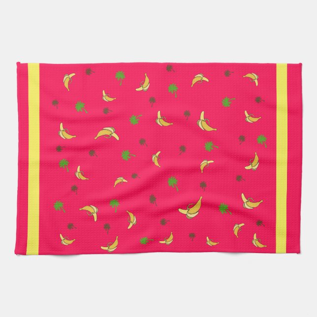 Bananas and palms kitchen towel (Horizontal)