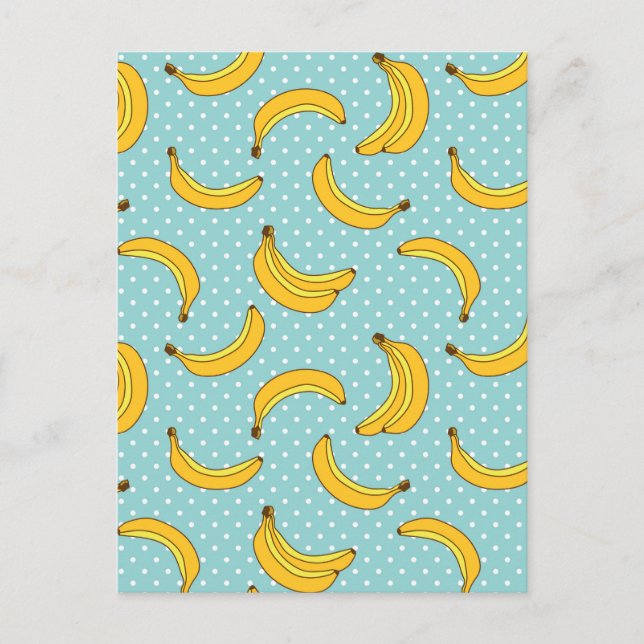 Bananas And Polk Dots Postcard (Front)