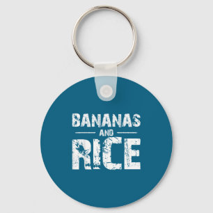 Bananas and rice  keychain