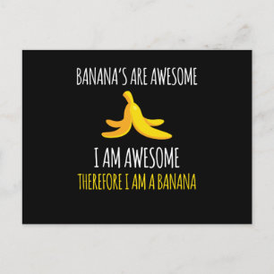 Bananas Are Awesome Banana Fruit Fruit Postcard
