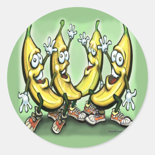 Bananas Classic Round Sticker (Front)