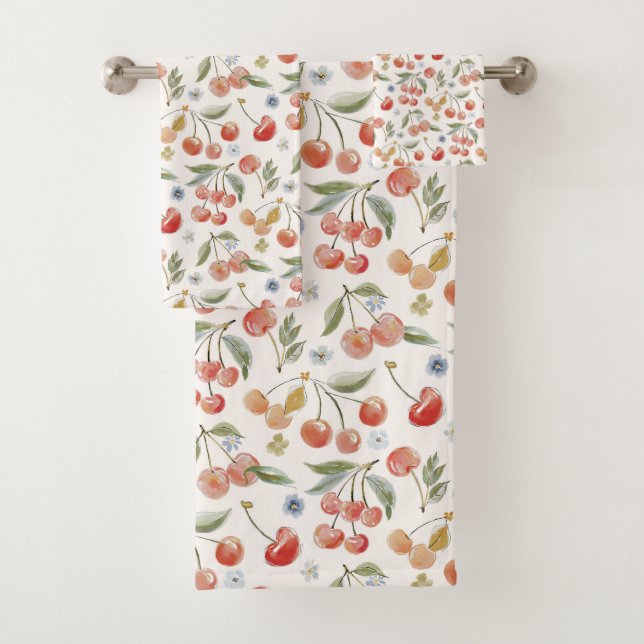 Bananas for Cherries Bath Towel Set (Insitu)