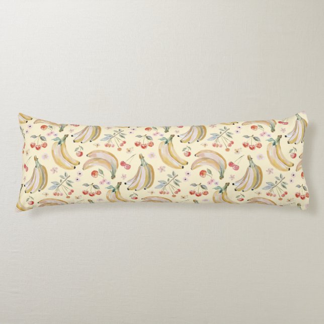 Bananas for Cherries Body Pillow (Front)