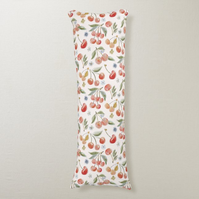 Bananas for Cherries Body Pillow (Front Vertical)