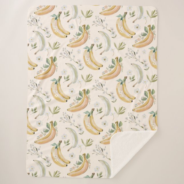 Bananas for Cherries Sherpa Blanket (Front)