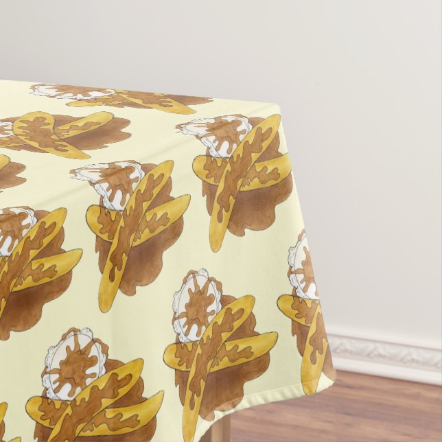 Bananas Foster Retro Dinner Party Dessert Food Tablecloth (In Situ)