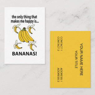 Bananas Fruit Funny Bananas Business Card